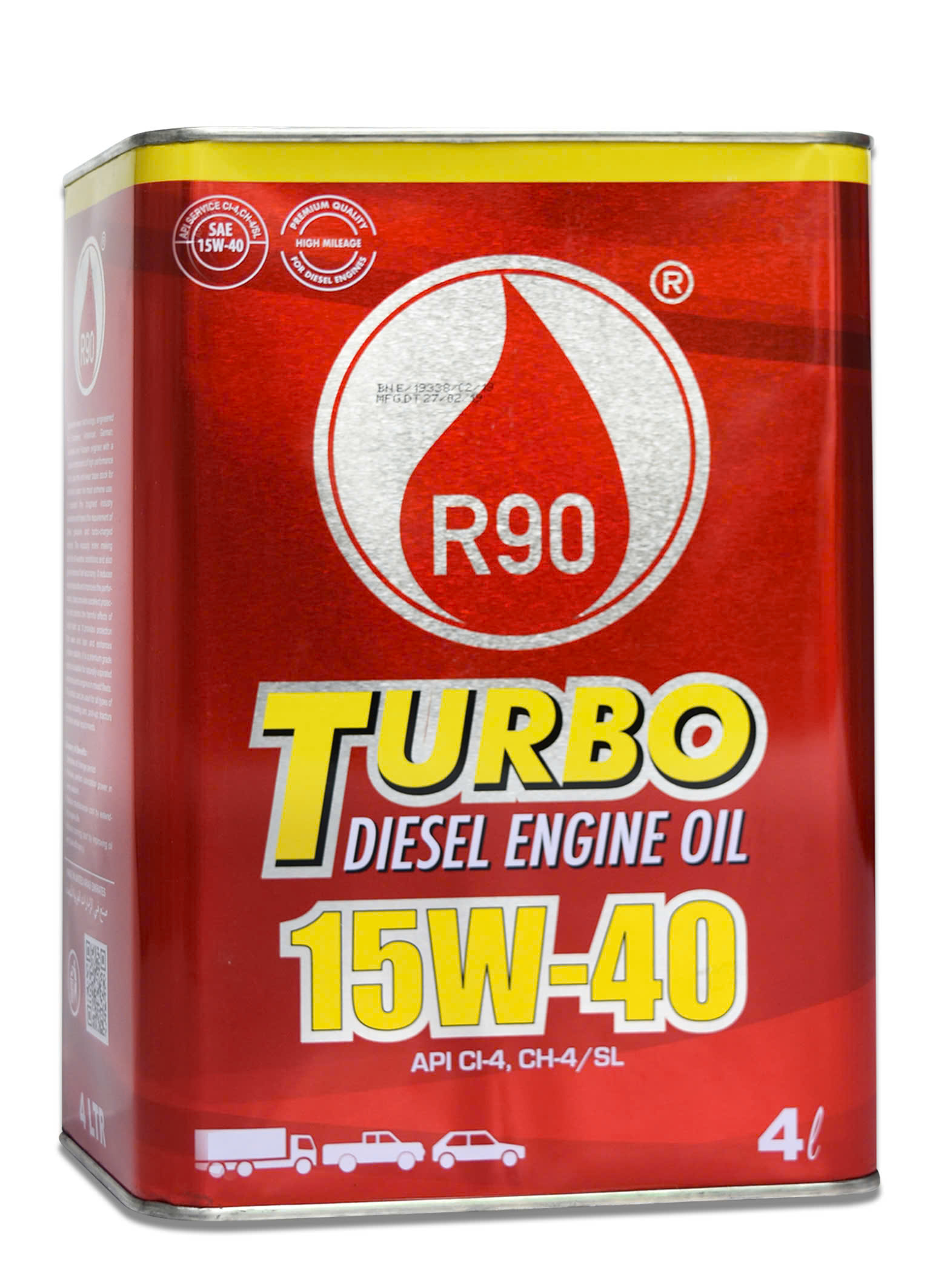 TURBO DIESEL ENGINE OIL 15W-40 API CI-4, CH-4/SL